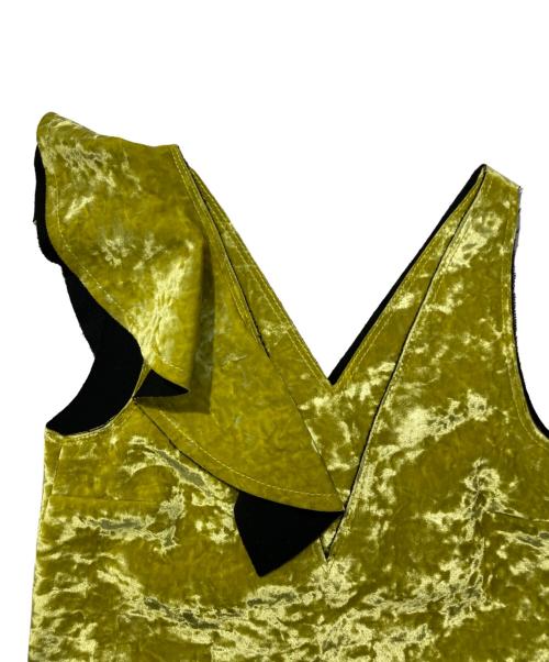 MSGM（エムエスジーエム）MSGM (エムエスジーエム) ベロアワンピース イエロー サイズ:SIZE 40の古着・服飾アイテム