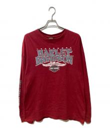 HARLEY-DAVIDSON（ハーレーダビッドソン）の古着「プリントカットソー」｜レッド