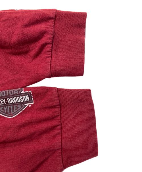 HARLEY-DAVIDSON（ハーレーダビッドソン）HARLEY-DAVIDSON (ハーレーダビッドソン) プリントカットソー レッド サイズ:2XLの古着・服飾アイテム