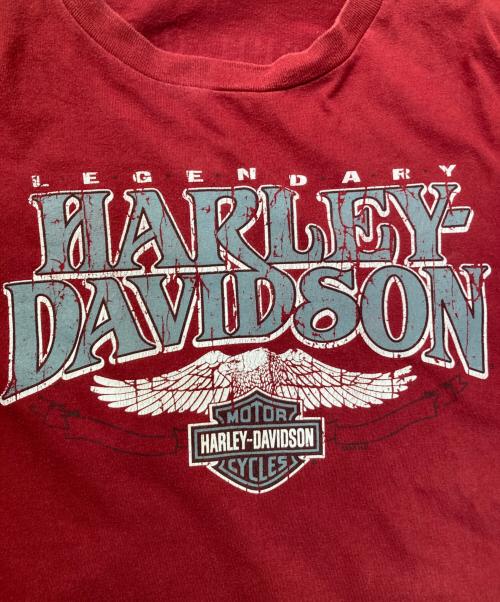 HARLEY-DAVIDSON（ハーレーダビッドソン）HARLEY-DAVIDSON (ハーレーダビッドソン) プリントカットソー レッド サイズ:2XLの古着・服飾アイテム