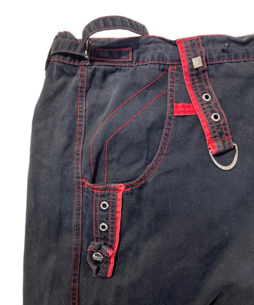 TRIPP NYC（トリップニューヨークシティー）TRIPP NYC (トリップニューヨークシティー) ボンテージワンドパンツ ブラック サイズ:XLの古着・服飾アイテム