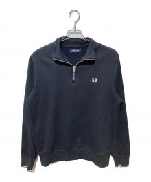 FRED PERRY（フレッドペリー）の古着「ハーフジップスウェット」｜ブラック