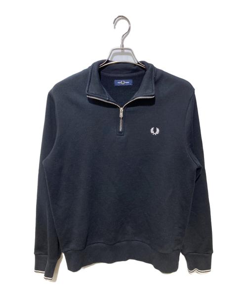 FRED PERRY（フレッドペリー）FRED PERRY (フレッドペリー) ハーフジップスウェット ブラック サイズ:Lの古着・服飾アイテム