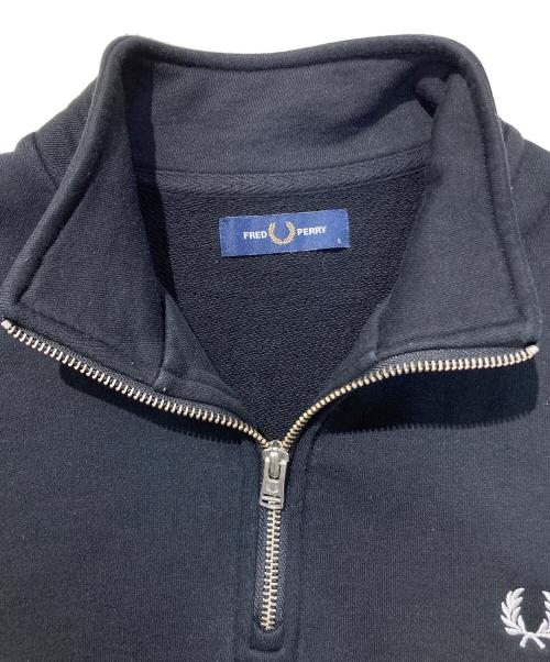 FRED PERRY（フレッドペリー）FRED PERRY (フレッドペリー) ハーフジップスウェット ブラック サイズ:Lの古着・服飾アイテム