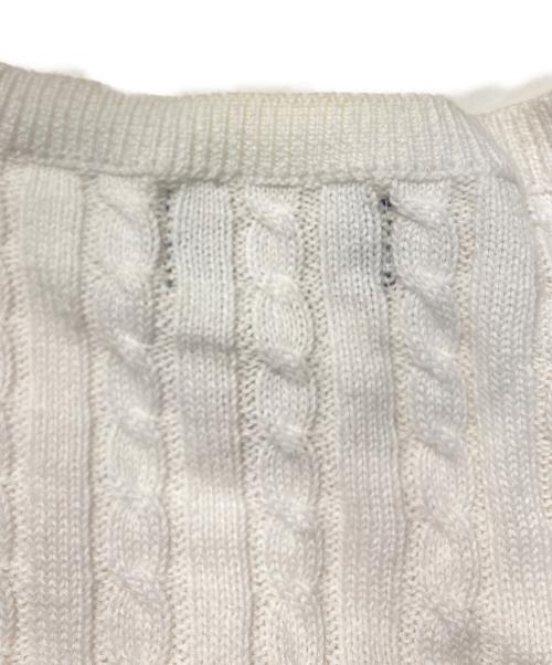 POLO RALPH LAUREN（ポロ・ラルフローレン）POLO RALPH LAUREN (ポロ・ラルフローレン) ケーブルニットカーディガン ホワイト サイズ:XLの古着・服飾アイテム