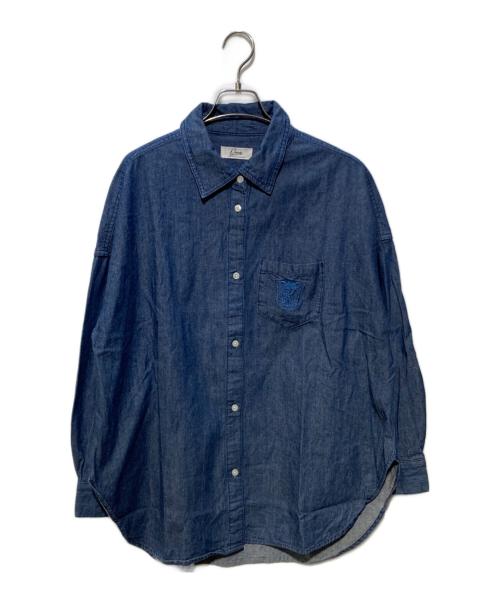 Q.anos（キュアノス）Q.anos (キュアノス) エンブレムシャツ インディゴ サイズ:FREEの古着・服飾アイテム