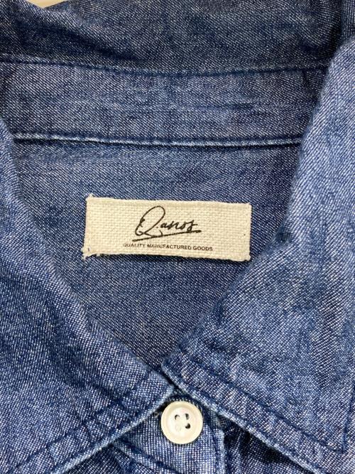 Q.anos（キュアノス）Q.anos (キュアノス) エンブレムシャツ インディゴ サイズ:FREEの古着・服飾アイテム