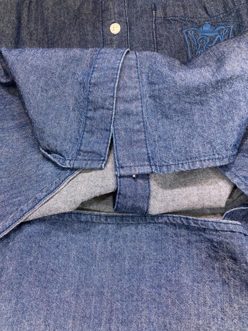 Q.anos（キュアノス）Q.anos (キュアノス) エンブレムシャツ インディゴ サイズ:FREEの古着・服飾アイテム