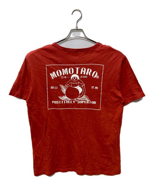 MOMOTARO JEANS（桃太郎ジーンズ）MOMOTARO JEANS (桃太郎ジーンズ) ポケットTシャツ レッド サイズ:XLの古着・服飾アイテム