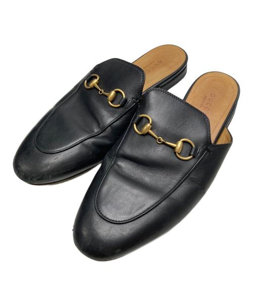 GUCCI（グッチ）GUCCI (グッチ) ホースビットミュール ブラック サイズ:37 1/2の古着・服飾アイテム