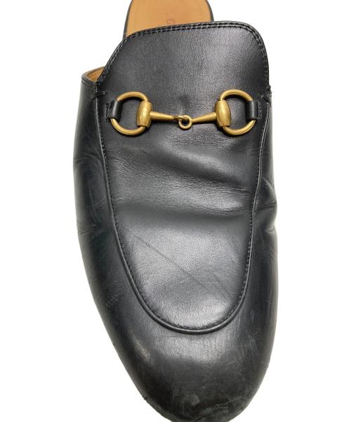 GUCCI（グッチ）GUCCI (グッチ) ホースビットミュール ブラック サイズ:37 1/2の古着・服飾アイテム