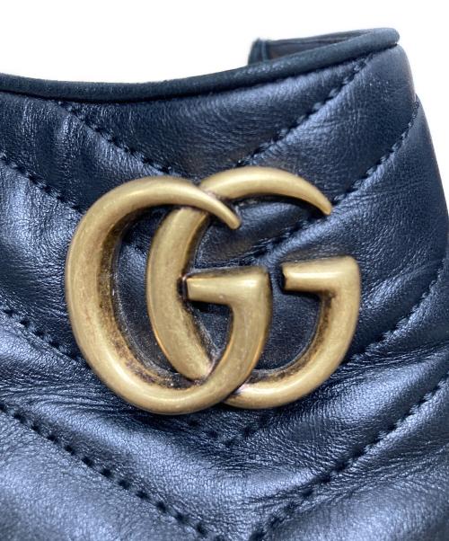 GUCCI（グッチ）GUCCI (グッチ) ダブルG レザーエスパドリーユサンダル ブラック サイズ:38の古着・服飾アイテム