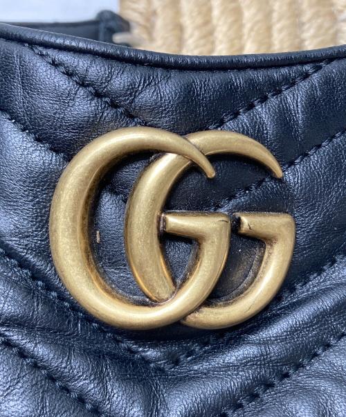GUCCI（グッチ）GUCCI (グッチ) ダブルG レザーエスパドリーユサンダル ブラック サイズ:38の古着・服飾アイテム