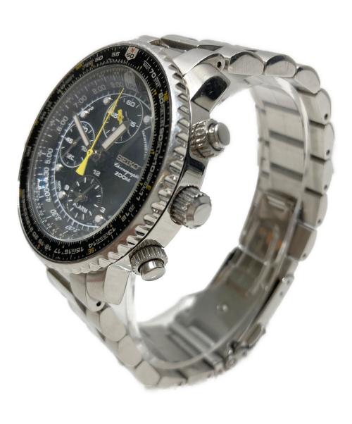 SEIKO（セイコー）SEIKO (セイコー) パイロットアラームクロノグラフ ブラックの古着・服飾アイテム
