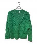 MACKINTOSH PHILOSOPHY×Niche.マッキントッシュ フィロソフィー×ニッチ）の古着「クロシェニットカーディガン」｜グリーン