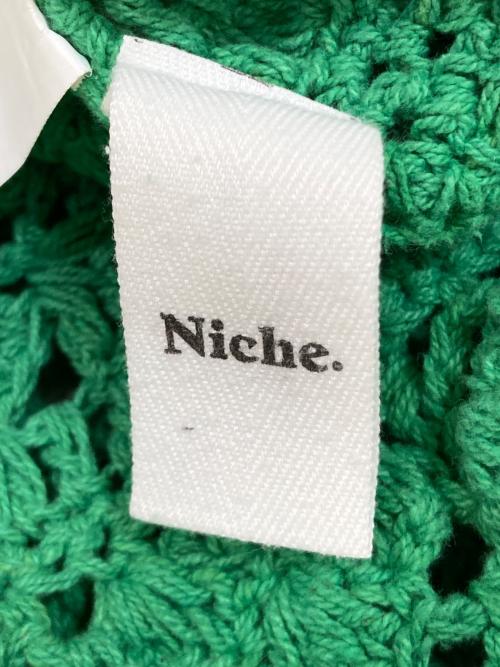 MACKINTOSH PHILOSOPHY（マッキントッシュ フィロソフィー）MACKINTOSH PHILOSOPHY (マッキントッシュ フィロソフィー) Niche. (ニッチ) クロシェニットカーディガン グリーン サイズ:不明の古着・服飾アイテム