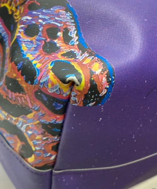 me ISSEY MIYAKE（ミーイッセイ ミヤケ）me ISSEY MIYAKE (ミーイッセイ ミヤケ) トートバッグ パープルの古着・服飾アイテム