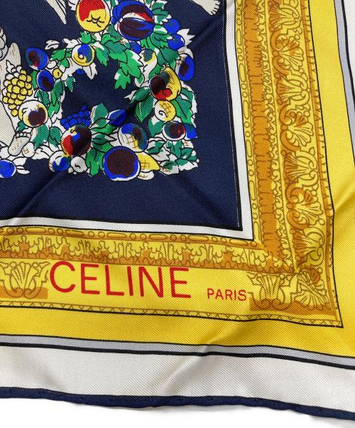 CELINE（セリーヌ）CELINE (セリーヌ) シルクスカーフ イエロー サイズ:FREEの古着・服飾アイテム