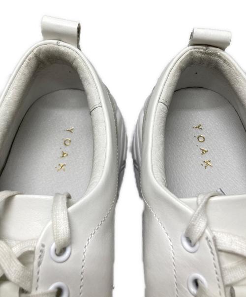 YOAK（ヨーク）YOAK (ヨーク) レザースニーカー ホワイト サイズ:25の古着・服飾アイテム