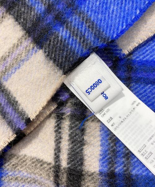 ADER error（アーダーエラー）ADER error (アーダーエラー) Revint Plaid Muffler ブルーの古着・服飾アイテム