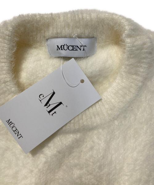 MUCENT（ムセント）MUCENT (ムセント) ロゴ刺繍ニット ホワイト サイズ:FREEの古着・服飾アイテム