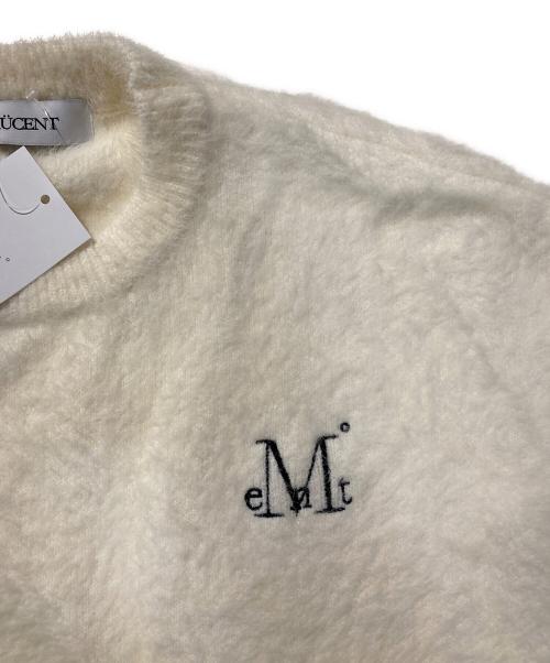 MUCENT（ムセント）MUCENT (ムセント) ロゴ刺繍ニット ホワイト サイズ:FREEの古着・服飾アイテム