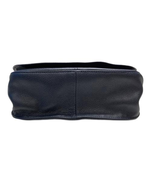 LONGCHAMP（ロンシャン）LONGCHAMP (ロンシャン) レザーショルダーバッグ ネイビーの古着・服飾アイテム
