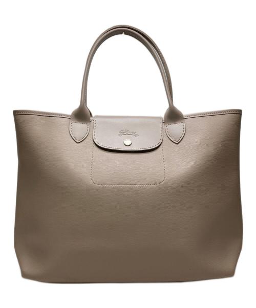 LONGCHAMP（ロンシャン）LONGCHAMP (ロンシャン) レザートートバッグ ベージュの古着・服飾アイテム