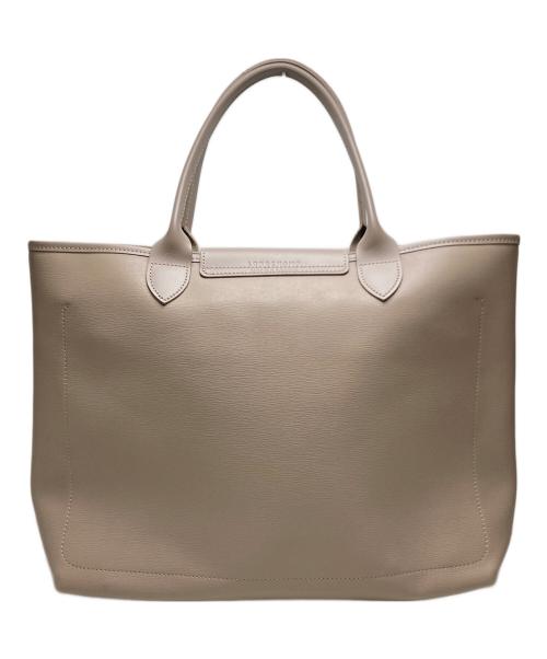 LONGCHAMP（ロンシャン）LONGCHAMP (ロンシャン) レザートートバッグ ベージュの古着・服飾アイテム