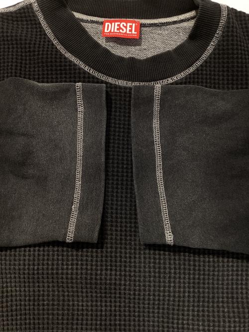 DIESEL（ディーゼル）DIESEL (ディーゼル) プルオーバートップ ブラック サイズ:Mの古着・服飾アイテム