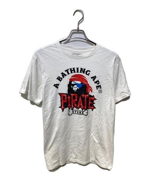 A BATHING APE（アベイシングエイプ）A BATHING APE (アベイシングエイプ) APE PIRATE TEE ホワイト サイズ:Mの古着・服飾アイテム