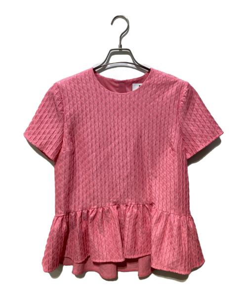 MSGM（エムエスジーエム）MSGM (エムエスジーエム) ペプラムブラウス ピンク サイズ:40の古着・服飾アイテム
