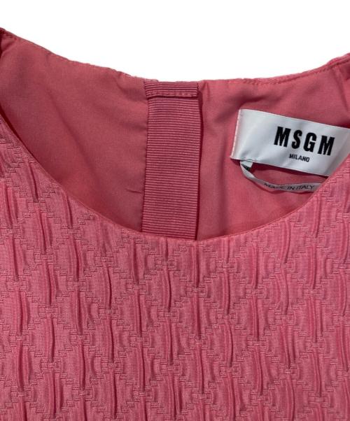 MSGM（エムエスジーエム）MSGM (エムエスジーエム) ペプラムブラウス ピンク サイズ:40の古着・服飾アイテム