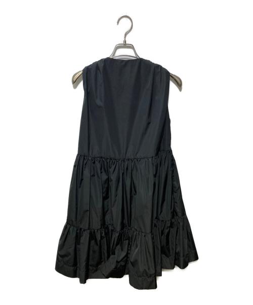 MSGM（エムエスジーエム）MSGM (エムエスジーエム) フロントリボンノースリーブワンピース ブラック サイズ:40の古着・服飾アイテム