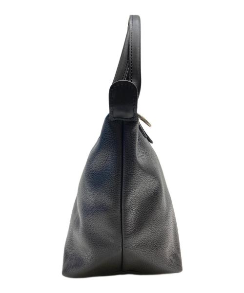 LONGCHAMP（ロンシャン）LONGCHAMP (ロンシャン) レザーハンドバッグ　Le Pliage ブラックの古着・服飾アイテム