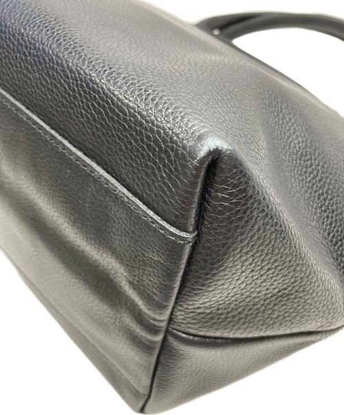 LONGCHAMP（ロンシャン）LONGCHAMP (ロンシャン) レザーハンドバッグ　Le Pliage ブラックの古着・服飾アイテム