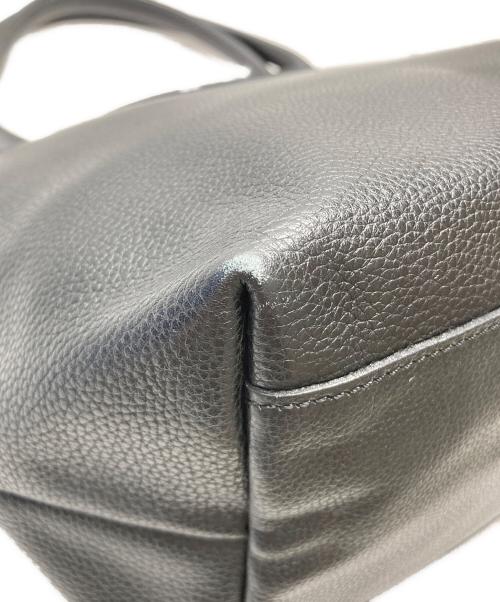 LONGCHAMP（ロンシャン）LONGCHAMP (ロンシャン) レザーハンドバッグ　Le Pliage ブラックの古着・服飾アイテム