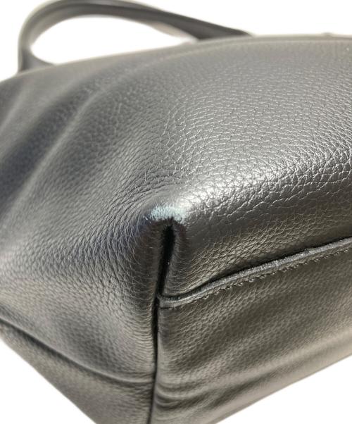 LONGCHAMP（ロンシャン）LONGCHAMP (ロンシャン) レザーハンドバッグ　Le Pliage ブラックの古着・服飾アイテム
