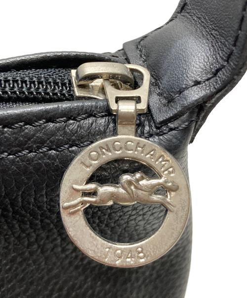 LONGCHAMP（ロンシャン）LONGCHAMP (ロンシャン) レザーハンドバッグ　Le Pliage ブラックの古着・服飾アイテム