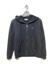 Calvin Klein Jeans（カルバンクラインジーンズ）の古着「ロゴジップアップパーカー」｜ブラック