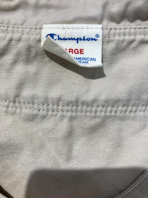 Champion（チャンピオン）Champion (チャンピオン) ベースボールシャツ ベージュ サイズ:Lの古着・服飾アイテム