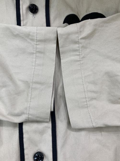Champion（チャンピオン）Champion (チャンピオン) ベースボールシャツ ベージュ サイズ:Lの古着・服飾アイテム