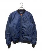 DIESELディーゼル）の古着「MA-1ジャケット」｜ネイビー