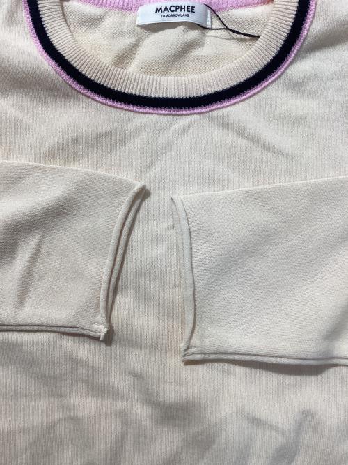 MACPHEE（マカフィー）MACPHEE (マカフィー) ドライコットン クルーネックプルオーバー ベージュ サイズ:Sの古着・服飾アイテム