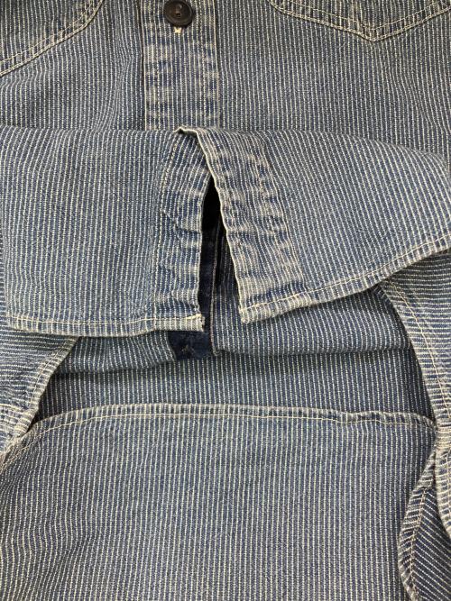 RRL（ダブルアールエル）RRL (ダブルアールエル) コットンストライプワークシャツ インディゴ サイズ:xsの古着・服飾アイテム