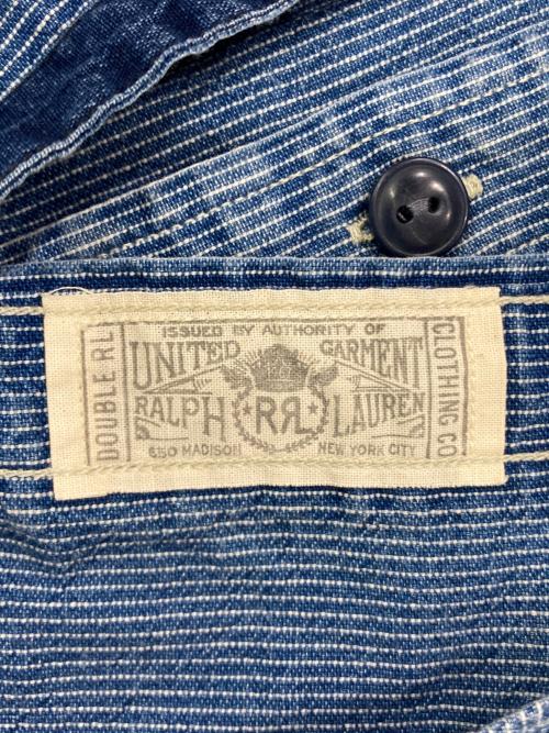 RRL（ダブルアールエル）RRL (ダブルアールエル) コットンストライプワークシャツ インディゴ サイズ:xsの古着・服飾アイテム