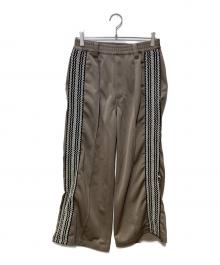 MAISON SPECIAL（メゾンスペシャル）の古着「Bright Jersey Sideline Wide Track Pants」｜ベージュ