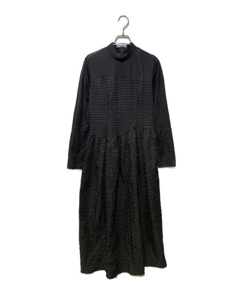 ELENDEEK（エレンディーク）ELENDEEK (エレンディーク) シアードッキングギャザーワンピース ブラック サイズ:2の古着・服飾アイテム