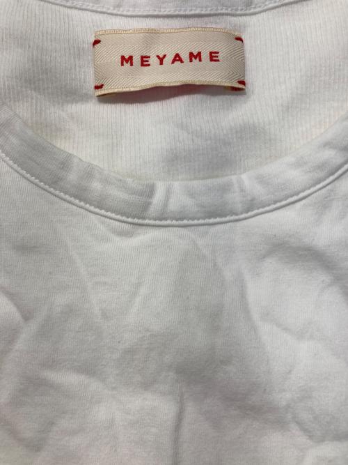 MEYAME（メヤメ）MEYAME (メヤメ) DOUBLE SLEEVELESS DRESS ホワイト サイズ:FREEの古着・服飾アイテム