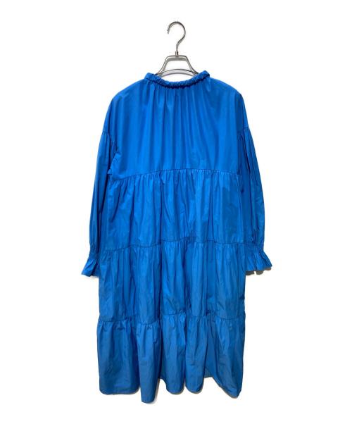 machatt（マチャット）machatt (マチャット) リボンバックティアードドレスワンピース ブルー サイズ:FREEの古着・服飾アイテム